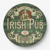 Gepersonaliseerde St Patrick's Day Ierse pub Grapp Papieren Bordje (Voorkant)