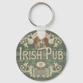 Gepersonaliseerde St Patrick's Day Ierse pub Grapp Sleutelhanger (Achterkant)