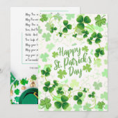 Gepersonaliseerde St. Patrick's Day Ierse zegening Feestdagenkaart (Voorkant / Achterkant)