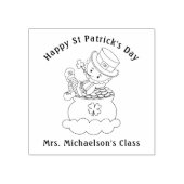 Gepersonaliseerde St Patrick's Day Irish Leprechau Rubberstempel (Afrduk)