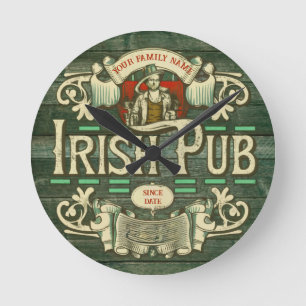 Gepersonaliseerde St Patricks Day Irish Pub Box Si Ronde Klok
