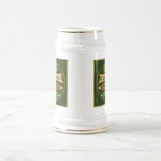 Gepersonaliseerde St. Patrick's Day Irish Pub Mok (Center)