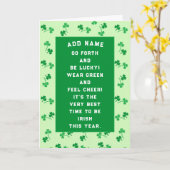 Gepersonaliseerde St. Patrick's Day kaart (Gele Bloem)