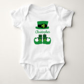 Gepersonaliseerde St. Patrick's Day Leprechaun Romper (Voorkant)
