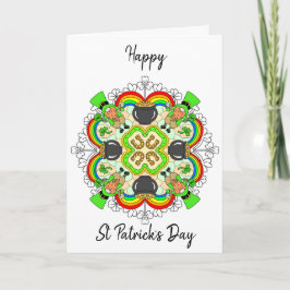 Gepersonaliseerde St Patrick's Day Mandala Feestdagen Kaart