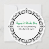 Gepersonaliseerde St Patrick's Day Mandala Feestdagenkaart (Achterkant)