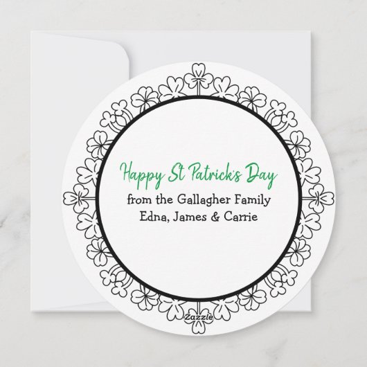 Gepersonaliseerde St Patrick's Day Mandala Feestdagenkaart (Achterkant)