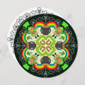 Gepersonaliseerde St Patrick's Day Mandala Feestdagenkaart (Voorkant / Achterkant)