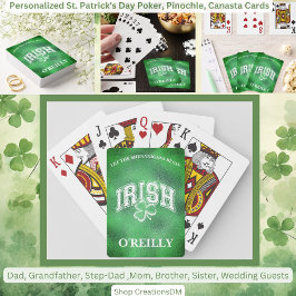 Gepersonaliseerde St. Patrick's Day Pinochle, Cana Pokerkaarten