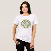 Gepersonaliseerde ST. Patricks Day Schattige Bird Tri-Blend Shirt (Voorkant volledig)