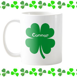 Gepersonaliseerde St. Patrick's Day Shamrock Koffiemok