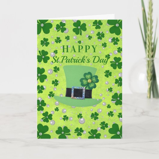 Gepersonaliseerde St. Patrick's Day Shamrock met P Kaart (Voorkant)