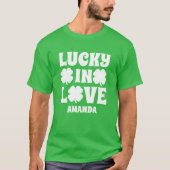 Gepersonaliseerde St Patrick's Day vrijgezellenfee T-shirt (Voorkant)
