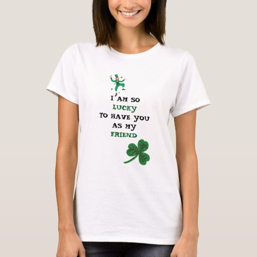 Gepersonaliseerde St. Patrick's Day Vrouwen Basic T-shirt (Voorkant)