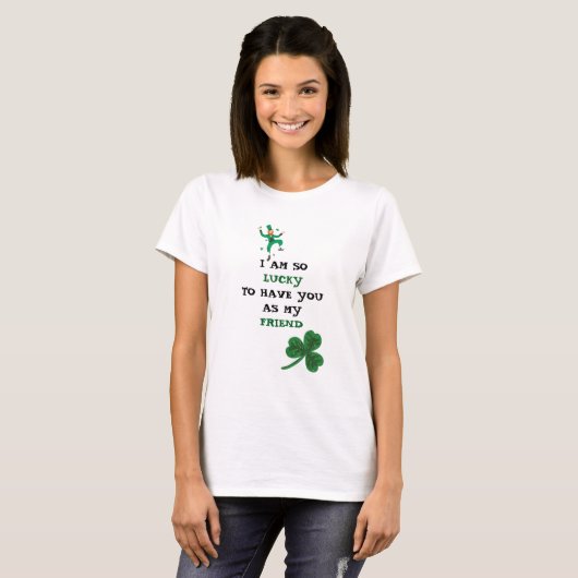 Gepersonaliseerde St. Patrick's Day Vrouwen Basic T-shirt (Voorkant volledig)