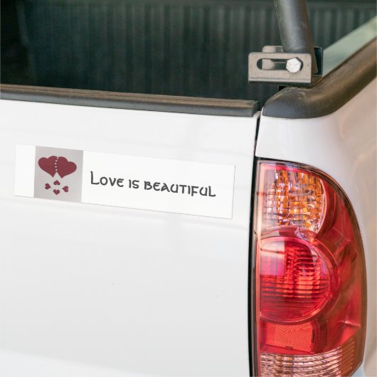 Gepersonaliseerde St. Valentijns rode hart met par Bumpersticker (Op Truck)