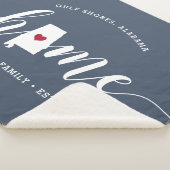 Gepersonaliseerde staat Alabama Home Staat Sherpa Deken (3/4)