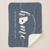 Gepersonaliseerde staat Georgië Sherpa Deken (Voorkant)