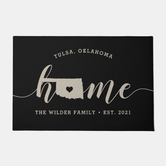 Gepersonaliseerde staat Oklahoma Deurmat (Voorkant)