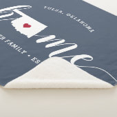 Gepersonaliseerde staat Oklahoma Sherpa Deken (3/4)