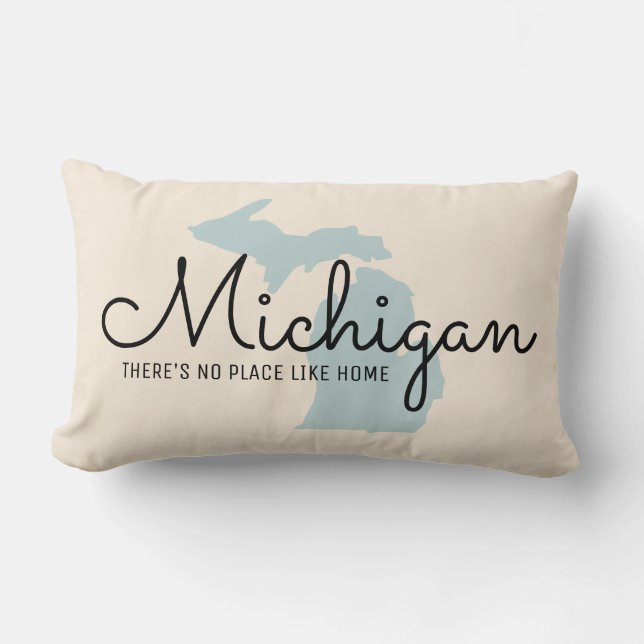 Gepersonaliseerde staat Sierkussen - Michigan Kussen (Voorkant)