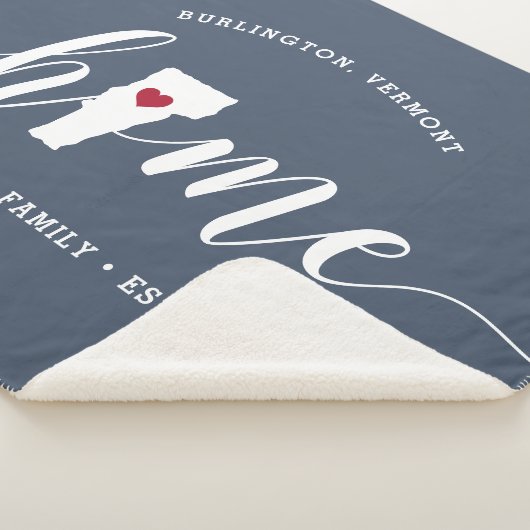 Gepersonaliseerde staat Vermont Sherpa Deken (3/4)
