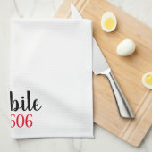 Gepersonaliseerde stad en zip keukenhanddoek (Quarter Fold)