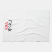 Gepersonaliseerde stad en zip keukenhanddoek (Horizontaal)