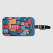 Gepersonaliseerde Stad van de Liefde Illustratief Bagagelabel (Voorkant (horizontaal))