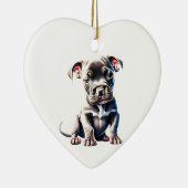 Gepersonaliseerde Staffordshire Bull Terrier Puppy Keramisch Ornament (Rechts)