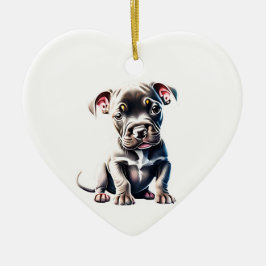 Gepersonaliseerde Staffordshire Bull Terrier Puppy Keramisch Ornament
