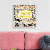 Gepersonaliseerde stamboom met namen canvas afdruk (Insitu (Woonkamer))