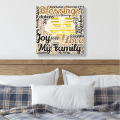 Gepersonaliseerde stamboom met namen canvas afdruk (Insitu (Slaapkamer))