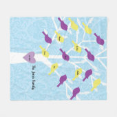 Gepersonaliseerde stamboomdeken fleece deken (Voorkant (Horizontaal))