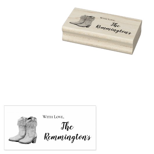 Gepersonaliseerde Stamp Blauw Hout Schuur Deur Laa Rubberstempel (Gestempeld)