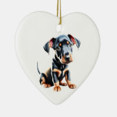 Gepersonaliseerde standaard Manchester Terrier Pup Keramisch Ornament (Rechts)
