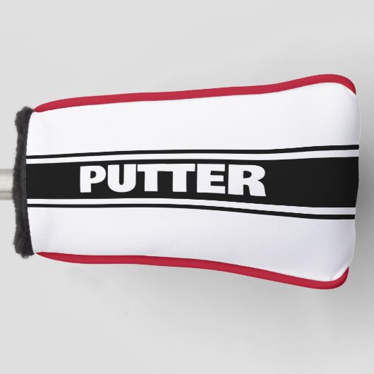 Gepersonaliseerde Standaard Putter Head Hoesje Golfheadcover (Voorkant)