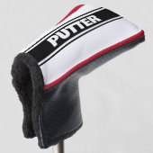 Gepersonaliseerde Standaard Putter Head Hoesje Golfheadcover (3/4 voorkant)