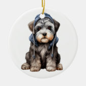 Gepersonaliseerde standaard schnauzer hond keramisch ornament (Voorkant)
