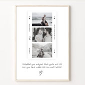 Gepersonaliseerde stap papa foto minimale gift poster