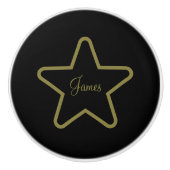 Gepersonaliseerde Star Ceramic Knop (Voorkant)