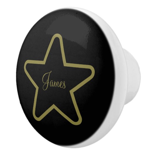 Gepersonaliseerde Star Ceramic Knop (Rechts)