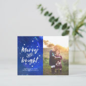 Gepersonaliseerde Star Kerstkaart briefkaart (Staand voorkant)