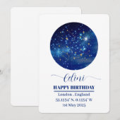 Gepersonaliseerde Star Map Kaart: Vier uw speciale Feestdagenkaart (Voorkant / Achterkant)