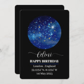 Gepersonaliseerde Star Map Kaart: Vier uw speciale Feestdagenkaart (Voorkant / Achterkant)