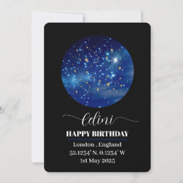 Gepersonaliseerde Star Map Kaart: Vier uw speciale Feestdagenkaart