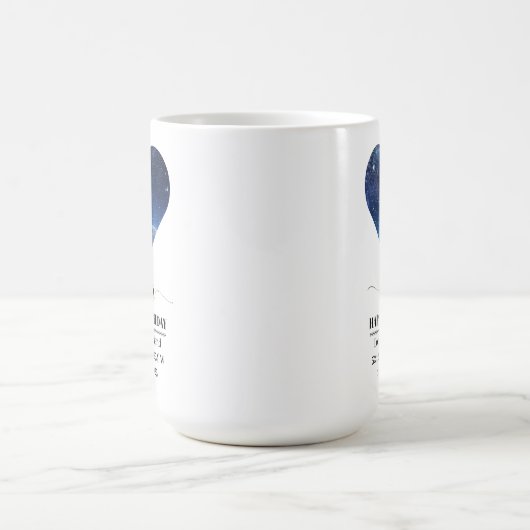 Gepersonaliseerde Star Map Kaart: Vier uw speciale Koffiemok (Center)