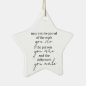 Gepersonaliseerde Star Ornament medewerker dank u  (Rechts)