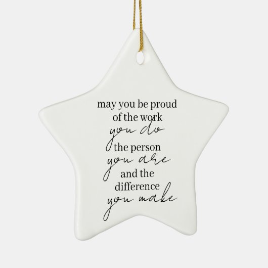 Gepersonaliseerde Star Ornament medewerker dank u  (Rechts)