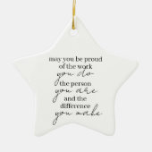 Gepersonaliseerde Star Ornament medewerker dank u  (Voorkant)